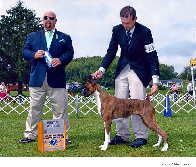 Tessa takes BW at the Mid Susquehanna Valley KC on Aug. 26, 2012 under judge Mr. Chuck Winslow.